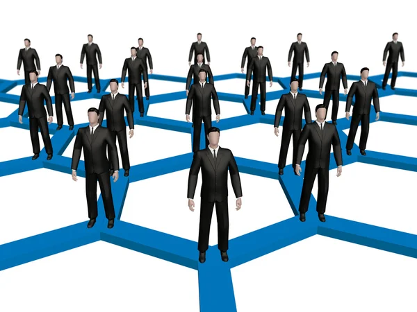 Networked crowd — Stock Photo, Image