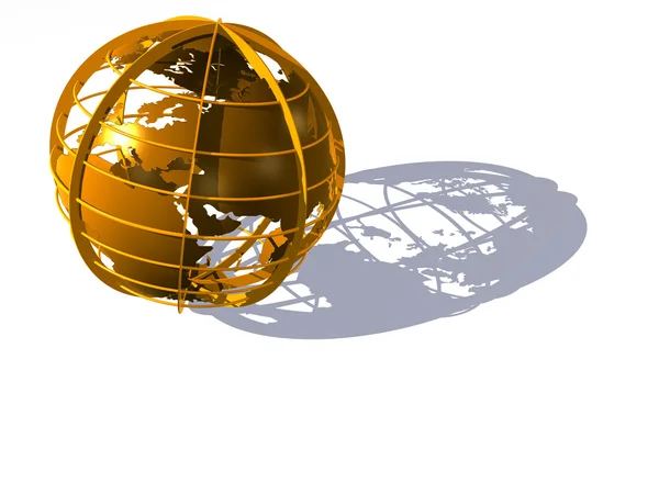 Altın tel Küre — Stok fotoğraf