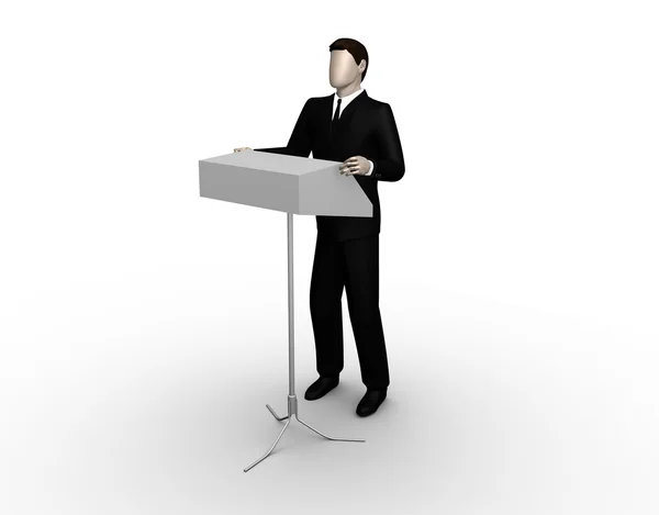Speech at a tribune — Stock Photo, Image
