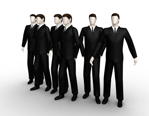 六つのビジネスマンのグループが表示されます。 — ストック写真