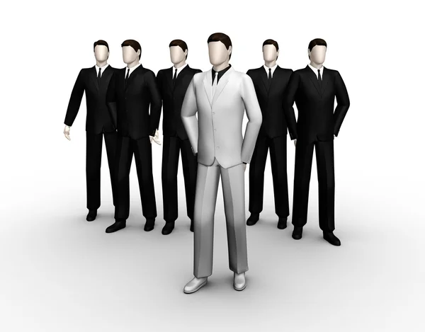 Показана группа из шести бизнесменов — стоковое фото
