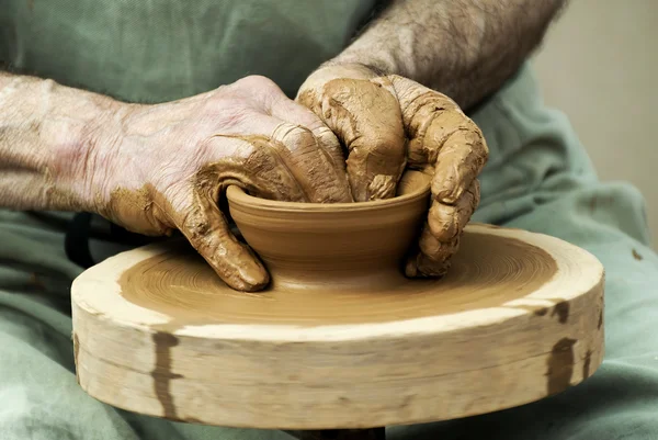 Stock image The potter hands