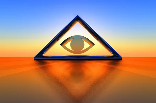 Dreieck und Auge — Stockfoto