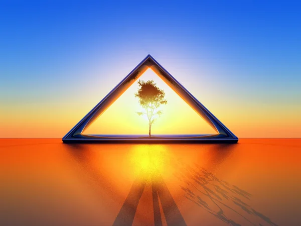 太陽の三角形 — ストック写真