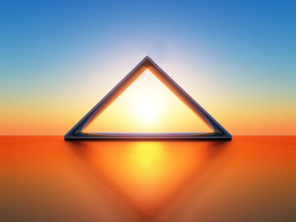 Солнечный треугольник — стоковое фото