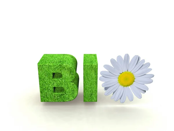 Bio and flower — Stock Photo, Image