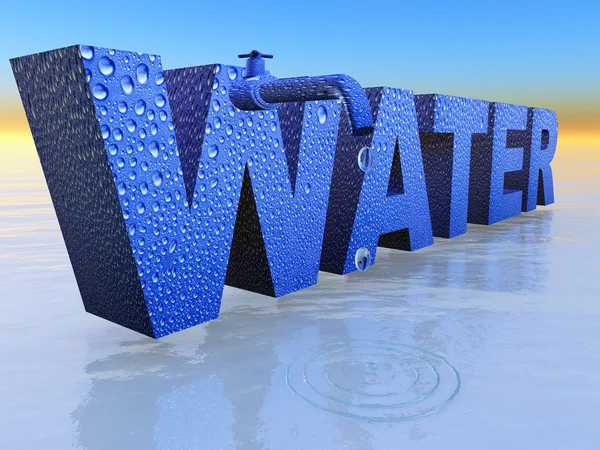 Vatten och släpp — Stockfoto