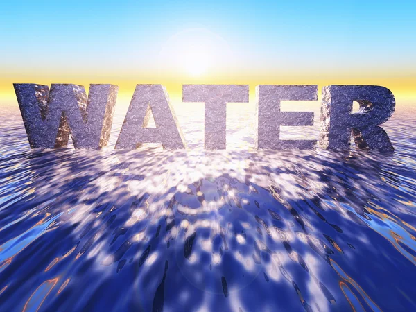 Palabra de agua — Foto de Stock