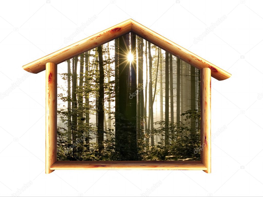 A wood house