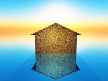 Straw house clipart