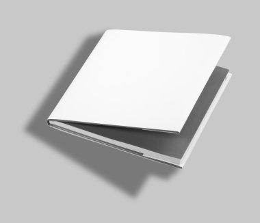 Blank book cover w clipping path clipart