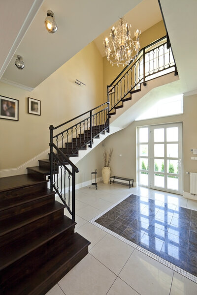 Modern entrance hall w stairway