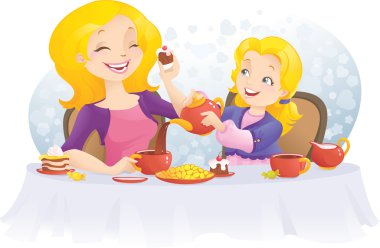 Tea Party on The Mother's day clipart