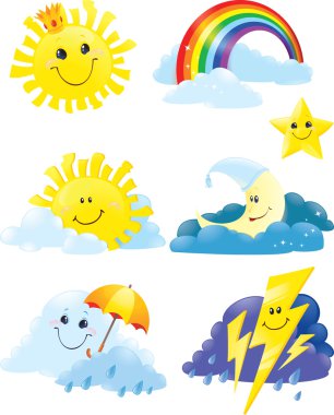 Weather symbols clipart