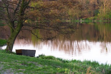 akşam görünümü Nehri üzerinde