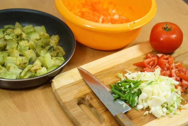 stock image Sliced vegetables