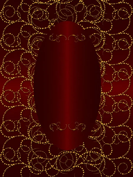 Zlato s tmavě červeným pozadím vinobraní — Stock fotografie