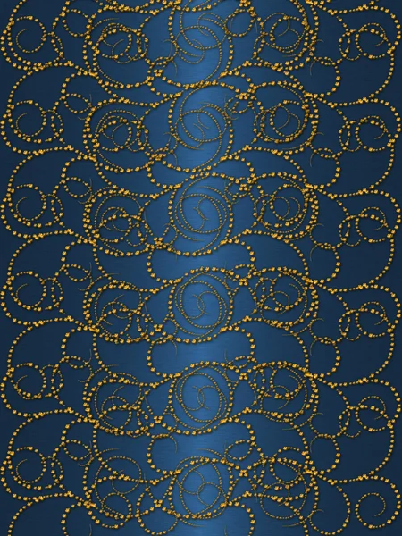 Altın antika arka plan mavi — Stok fotoğraf