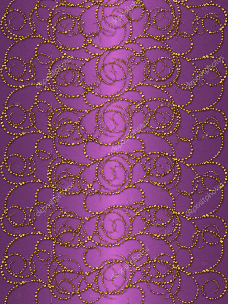 Gold pattern on the purple vintage background — Stock Photo © aletrac
