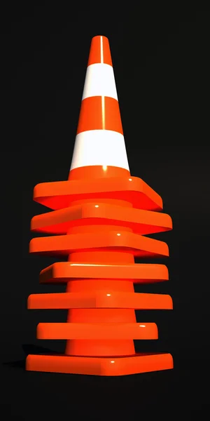 Road cones in tower — Stock Photo, Image