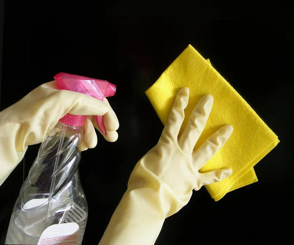 stock image Determined to clean.