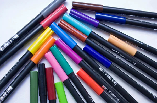 Färg felt-tip skrivar — Stockfoto