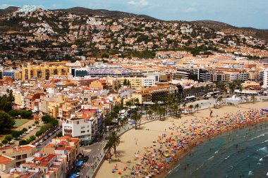 Spanish coastal resort town. clipart