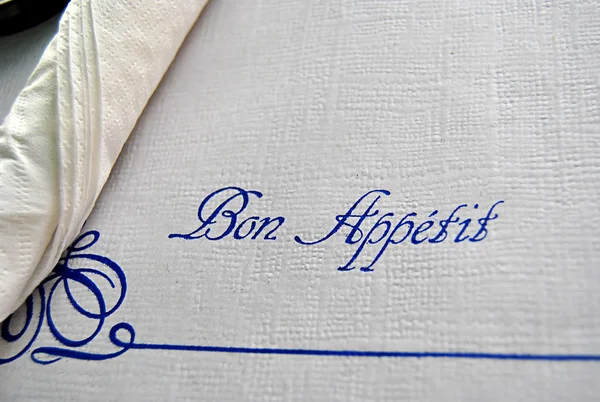 Napkin "Bon Apetit". — Stock Photo, Image