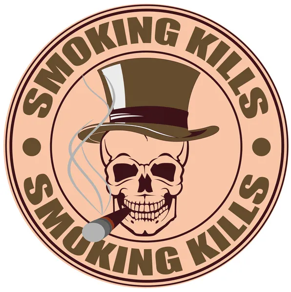 Fumer tue timbre — Image vectorielle