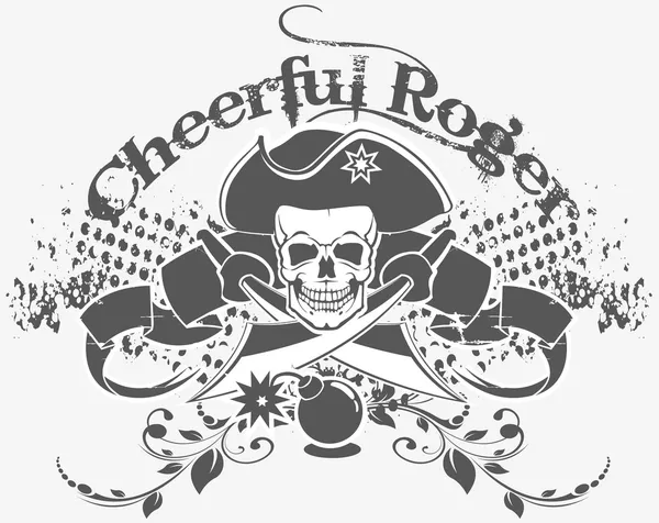Cheerful Roger's emblem — Stock Vector