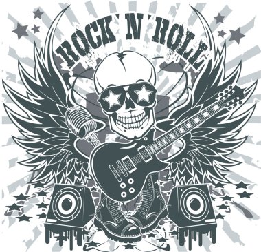 Rock n roll symbol clipart