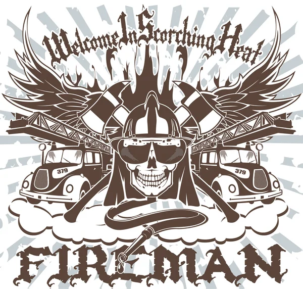 Fireman Symbol — Stock Vector