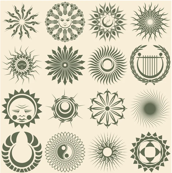 Eléments de conception sur la base d'un cercle — Image vectorielle