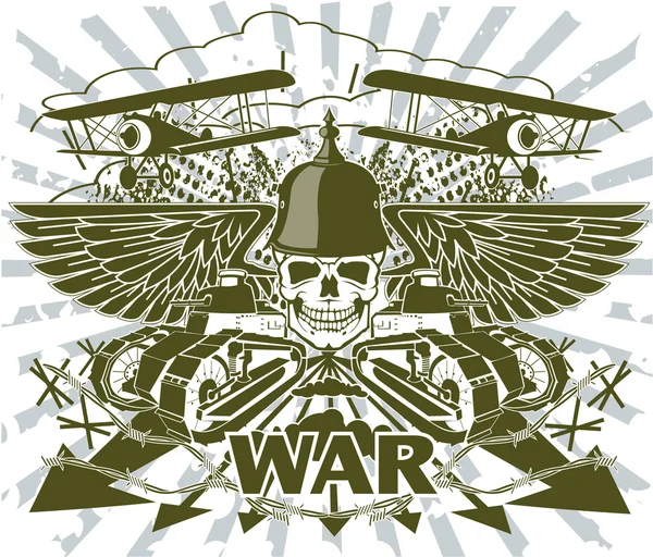 Παγκόσμιο πόλεμο έμβλημα — Διανυσματικό Αρχείο