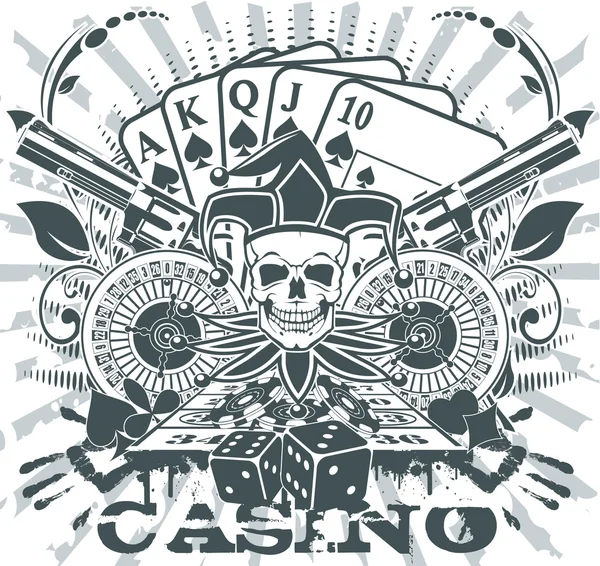 Emblema del casino — Archivo Imágenes Vectoriales