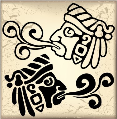 Ornament in style of the Maya clipart