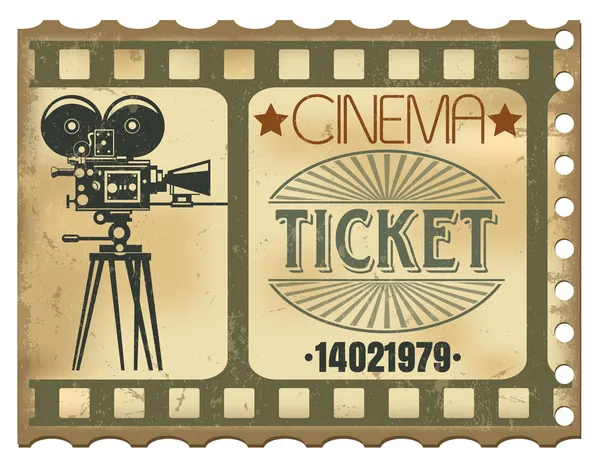Ticket in de bioscoop — Stockvector