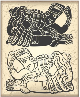 Ornament in style of the Maya clipart