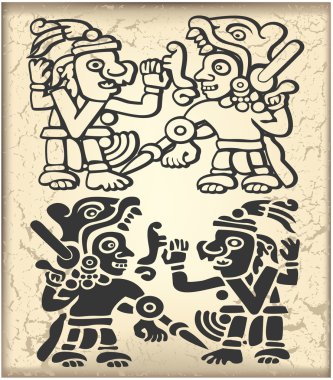 Ornament in style of the Maya clipart