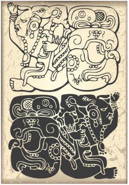 Ornament in style of the Maya clipart