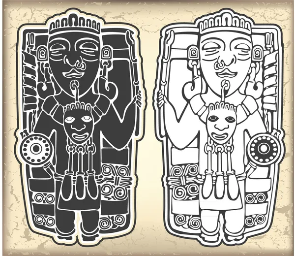 Ornement dans le style des Mayas — Image vectorielle