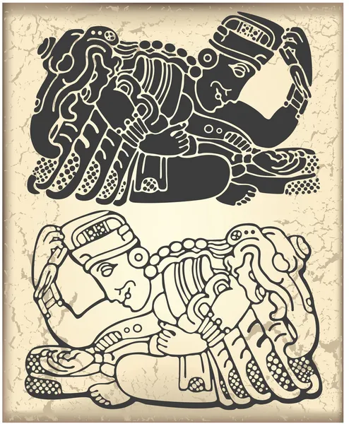 Ornamento in stile Maya — Vettoriale Stock