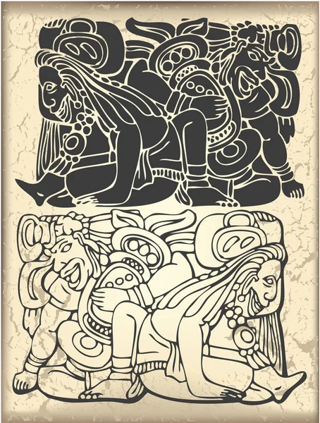 Ornamento em estilo dos maias —  Vetores de Stock