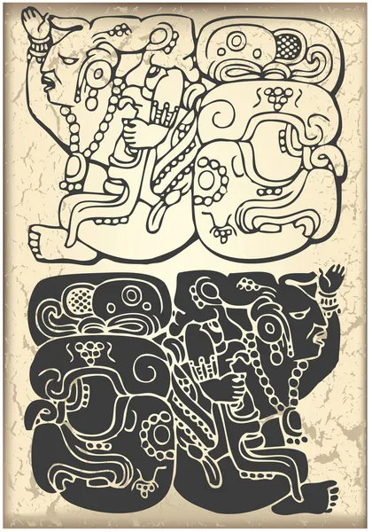 Ornament i stil av mayaen — Stock vektor