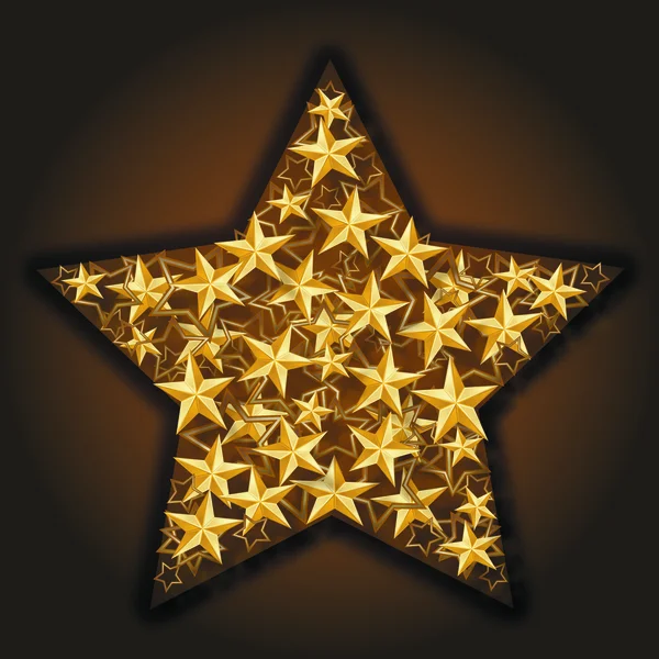 Goldener Stern — Stockvektor