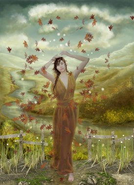 Autumn fairy clipart