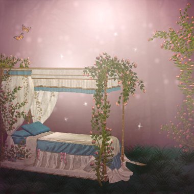 Bed of roses clipart