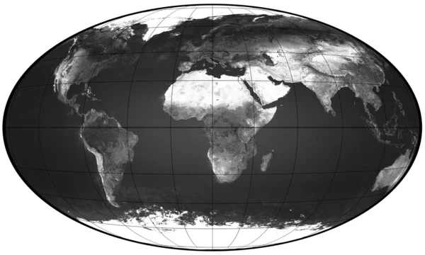 灰色の地球アイコン — ストック写真