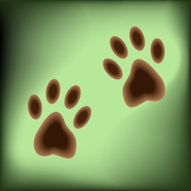 Traces of paws clipart