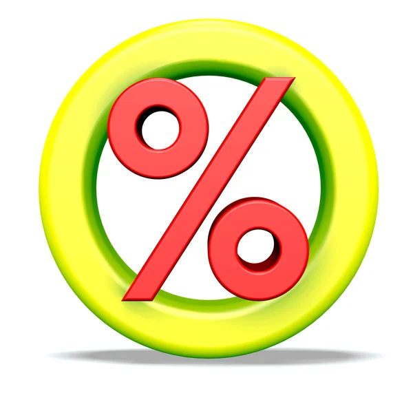 Porcentaje rojo — Foto de Stock